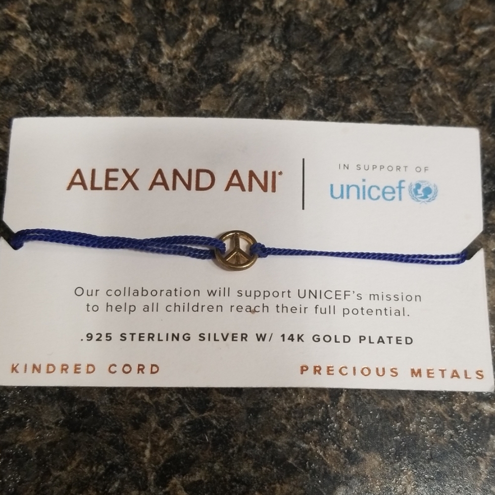 ALEX AND ANI Charity Peace with Blue Cord